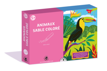 Coffret d' Activité cartes sables Animaux - Coffret Sable coloré – 10doigts.fr
