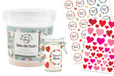 Kit activité sels de bain - 8 flacons - Kits créatifs fête des mères – 10doigts.fr