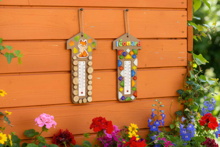 Kit thermomètres maison en bois - Objets bois pour la maison – 10doigts.fr