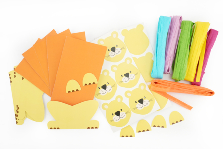 Kits lions à crinière multicolore - materiel - Kits animaux et nature – 10doigts.fr