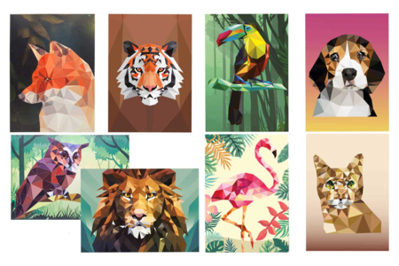 kits tableaux gommettes animaux  au numéro - Kits créatifs avec gommettes : le plein d’idées pour les petits artistes – 10doigts.fr