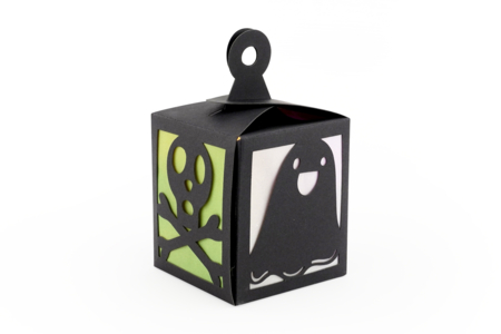 Kit lanternes d’halloween en papier vitrail  - 4 pièces - Kits créatifs Halloween – 10doigts.fr
