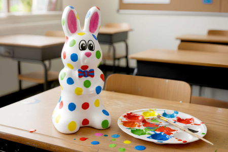 lapin poly peinture enfant* - Polystyrène - Supports à décorer – 10doigts.fr