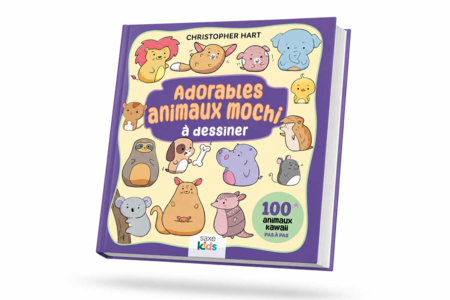 Livre : Adorables animaux mochi à dessiner - Livres de coloriage et dessins : pour apprendre et s'évader – 10doigts.fr