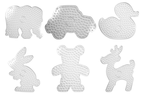Plaques pour perles à repasser XXL - 6 formes - Perles Fusibles 1 cm – 10doigts.fr