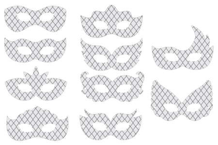 Masques loups Arlequin - Set de 10 masques - Masques – 10doigts.fr