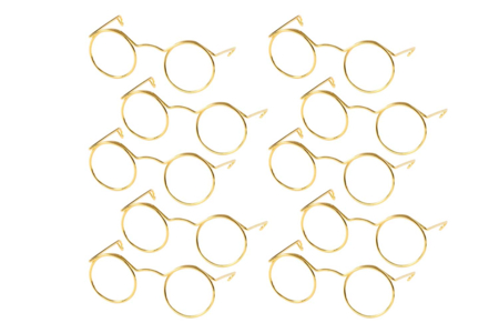 Lunettes en métal doré - 10 pièces - Petites décorations de Noël – 10doigts.fr