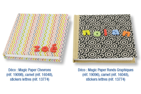 Magic Paper auto-adhésif à POIS Multicolores ou Blancs sur fond bleu - 10doigts.fr