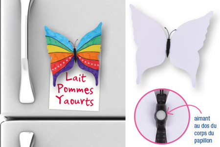 Magnets papillon - Lot de 6 - Supports blancs – 10doigts.fr