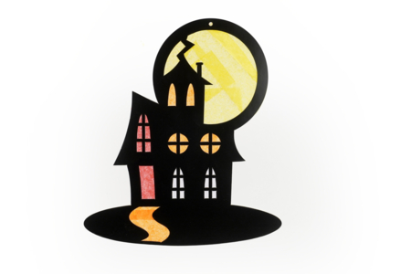 Kit déco d'Halloween en papier vitrail - 6 pièces - Kits créatifs Halloween – 10doigts.fr