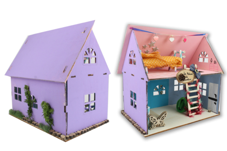 Maison de poupée en bois - Tutos Jeux – 10doigts.fr