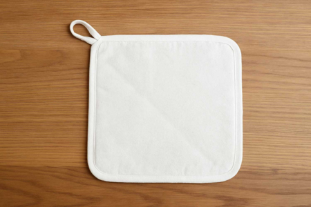 Manique de cuisine en coton blanc - Coton, lin - Textiles – 10doigts.fr