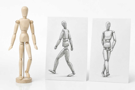 Mannequin articulé en bois, 30 cm - Accessoires de dessin Beaux-Arts – 10doigts.fr