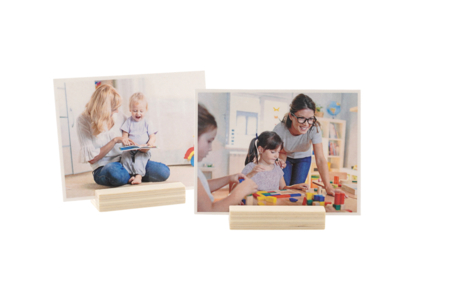 Marque place en bois avec fente  - Cadres photos en bois – 10doigts.fr