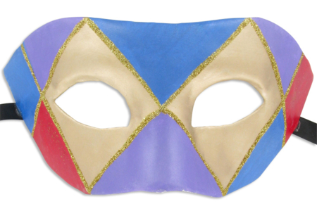 Masques vénitiens rigides - 12 pièces - Masques de Carnaval – 10doigts.fr