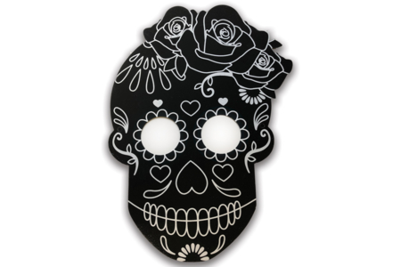 Masque "tête de mort" en carte à gratter - Mardi gras, carnaval – 10doigts.fr