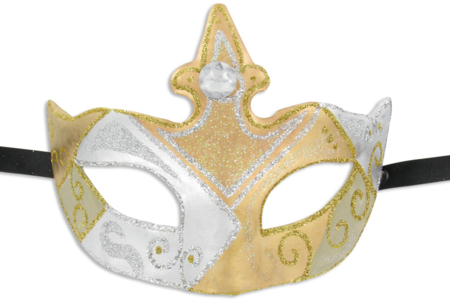 Masque vénitien rigide forme "couronne" - Masques – 10doigts.fr