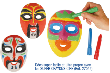 Masques blancs à décorer - Tailles au choix - Masques – 10doigts.fr