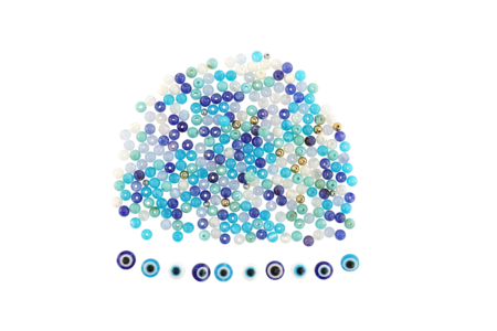 materiel Kit bracelets œil porte bonheur - 10 pièces - Kits Bijoux – 10doigts.fr