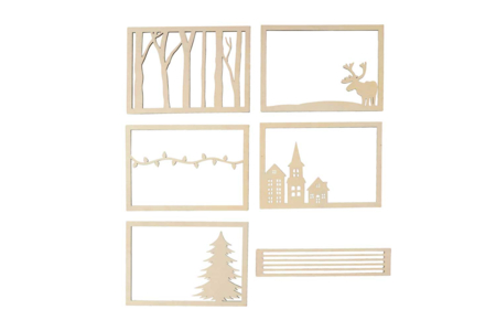 materiel Scène en bois ciselé forme - Crèches et villages de Noël à fabriquer – 10doigts.fr