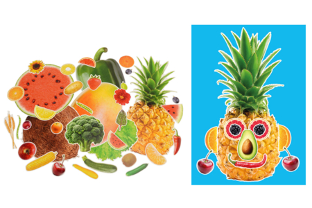 Mega set fruits et légumes réalistes en carte forte - 150 formes  - Kits éducatifs : le plaisir d'apprendre par la manipulation – 10doigts.fr