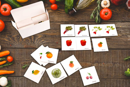 Cartes memory + gommettes fruits et legumes - Kits créatifs gommettes – 10doigts.fr