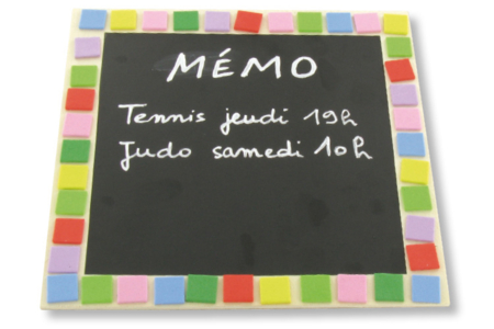 Mémo ardoise mosaïques - 6 réalisations - Kits Supports et décorations – 10doigts.fr