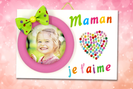 Mini cadre "Maman je t'aime" - Tutos Fête des Mères – 10doigts.fr