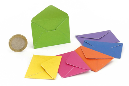 Mini enveloppes en papier - 24 pièces - Cartes – 10doigts.fr