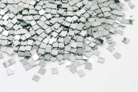 miroirs carrés 1 cm - Miroirs à coller – 10doigts.fr