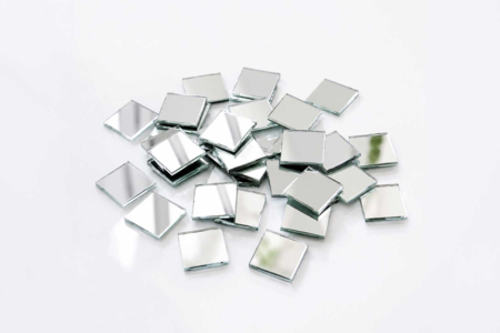 Miroirs carrés 1,5 cm - 30 pièces - Miroirs à coller – 10doigts.fr