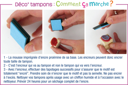 Encreur noire à séchage rapide waterproof - Tampon dessin – 10doigts.fr