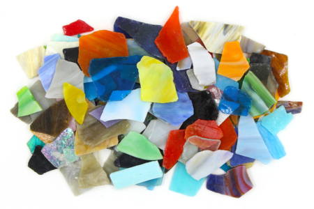 Mosaïques multicolores en verre poli - 2 kg - Mosaïques verre – 10doigts.fr