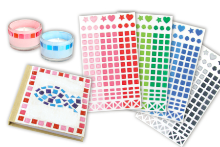 Stickers Mosaïques en plastique - Couleurs au choix - Mosaïques plastique – 10doigts.fr