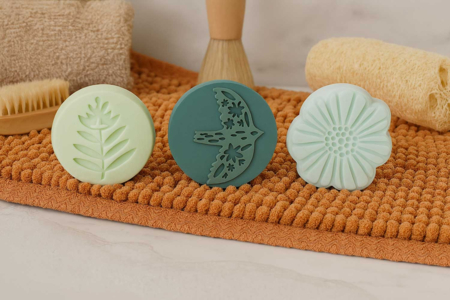 Moules savon, motifs nature - 12 moules - Moules et accessoires savon – 10doigts.fr