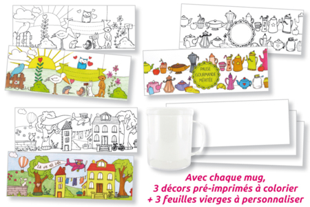 Mug à colorier - Décoration d'objets – 10doigts.fr