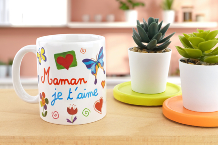 mug personnalisé fête des mères cadeaux enfants - Activités manuelles fête des mères – 10doigts.fr