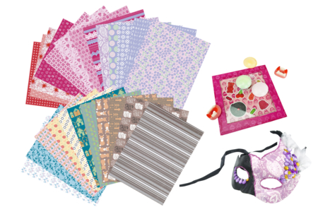 Maxi pack papiers à vernis-coller - 24 feuilles - Papiers Vernis-collage – 10doigts.fr