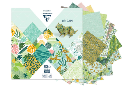 Papiers Origami Savane - 60 feuilles - Papiers Origami – 10doigts.fr