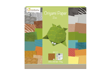 Papiers Origami Zoo - 60 feuilles - Papiers Origami – 10doigts.fr