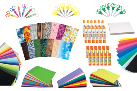 Méga pack découpage et collage - 630 pièces - Méga packs créatifs – 10doigts.fr