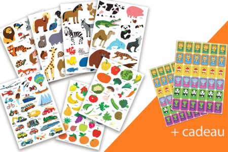 Maxi lot gommettes "Apprentissage" - 788 gommettes - Gommettes Animaux – 10doigts.fr