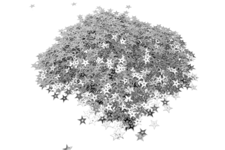 Sequins étoiles argent, 8000 pcs - Sequins – 10doigts.fr