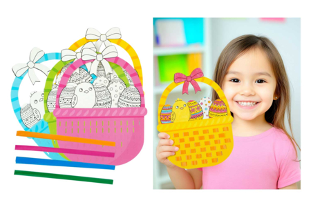 Paniers de Pâques à tisser - 4 pièces - Kits créatifs Pâques – 10doigts.fr