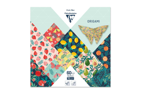Papiers Origami fruits - 60 feuilles - Papiers Origami – 10doigts.fr