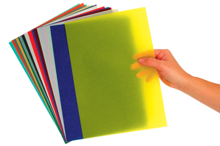 Papier calque, effet vitrail - 10 couleurs assorties - Papier calque – 10doigts.fr