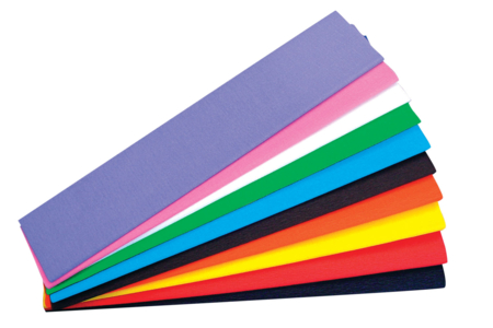 Feuilles de papier crépon, 10 couleurs assorties - Papiers de crépon – 10doigts.fr