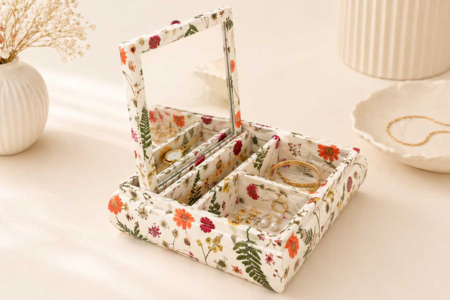 Papier Décopatch fleurs - boite bois - Papiers Décopatch – 10doigts.fr