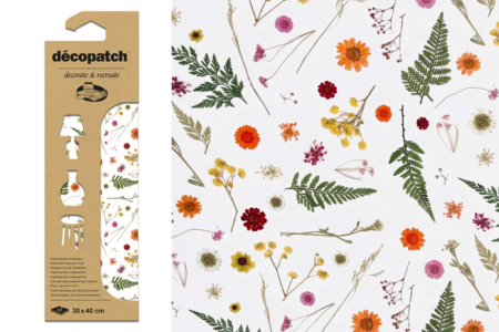 Papier Décopatch fleurs N°851 - Papiers Décopatch – 10doigts.fr