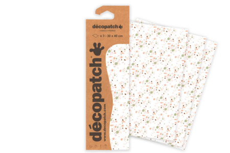 Papier Décopatch terrazzo - 3 feuilles N°878 - Papiers Décopatch – 10doigts.fr